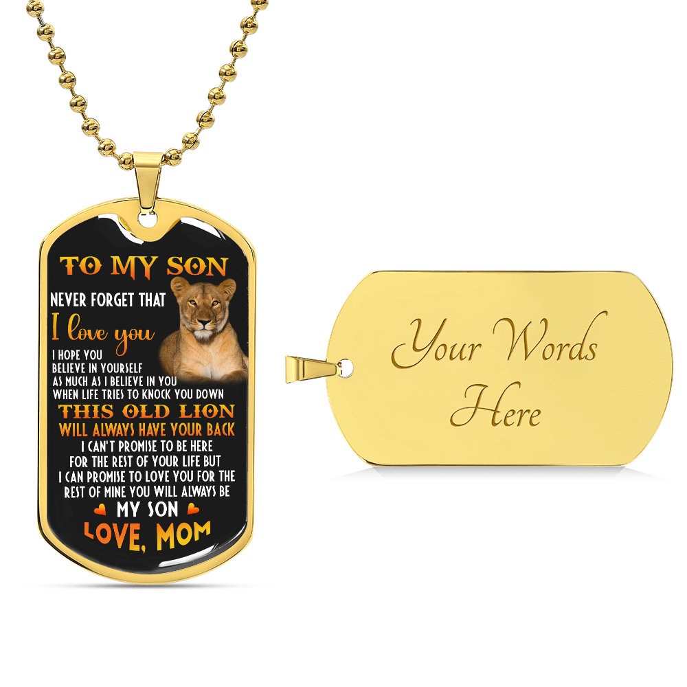 To My Son - Dog Tag Necklace