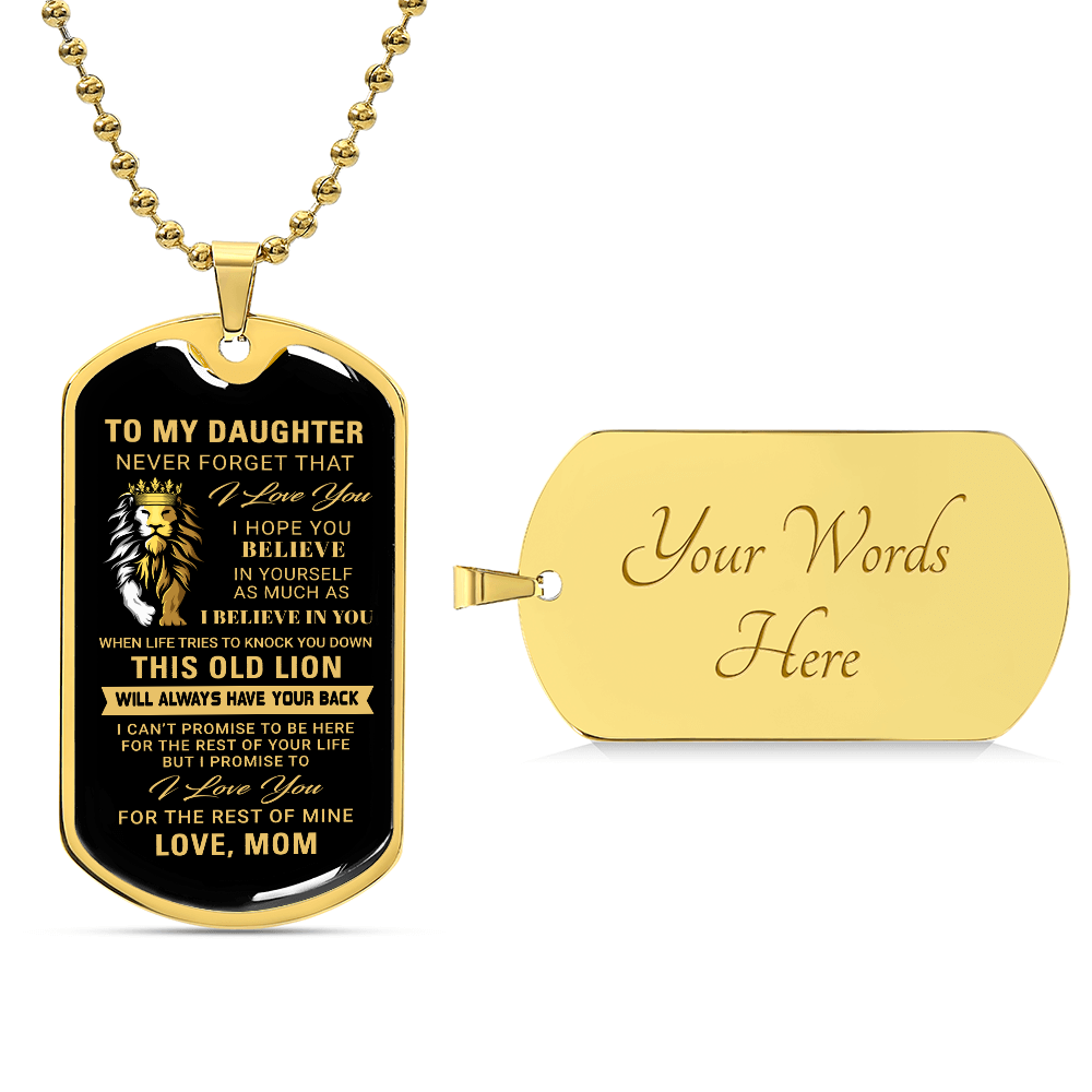 To My Daughter - Dog Tag Necklace