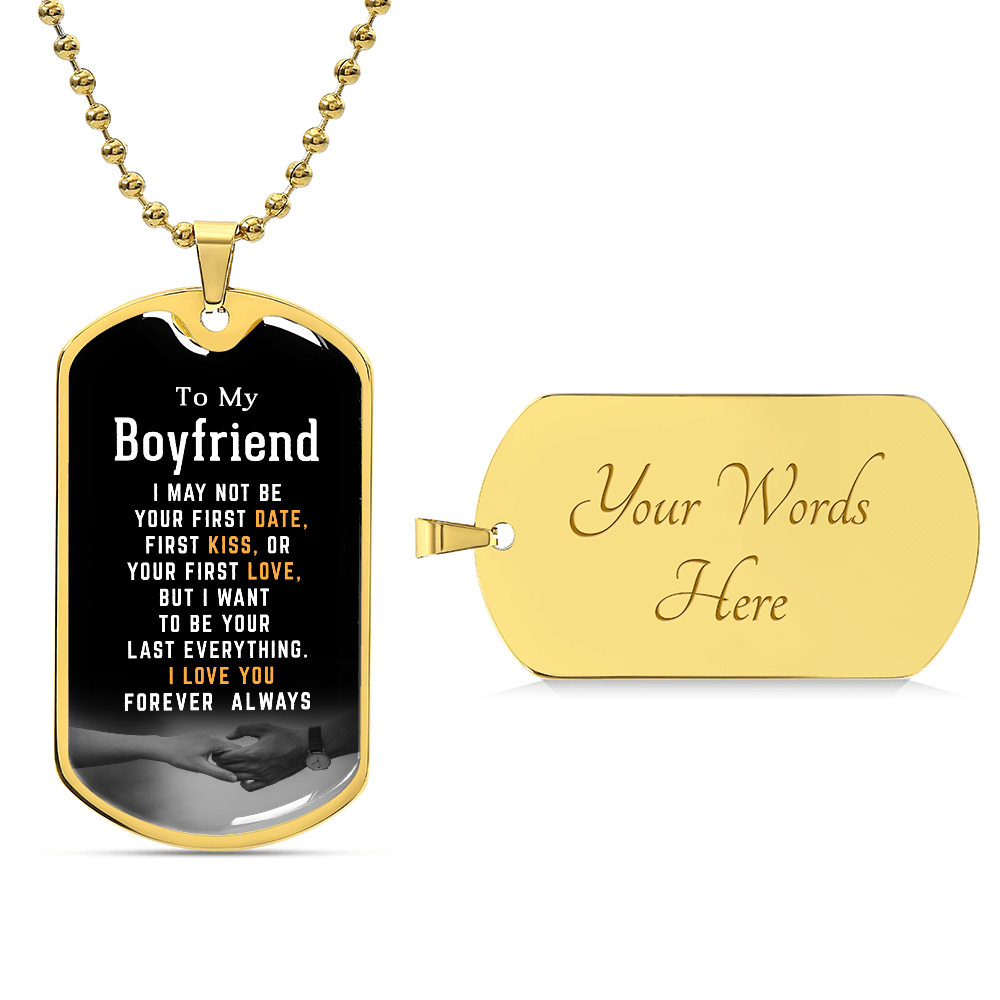 To My Boyfriend - Dog Tag Necklace