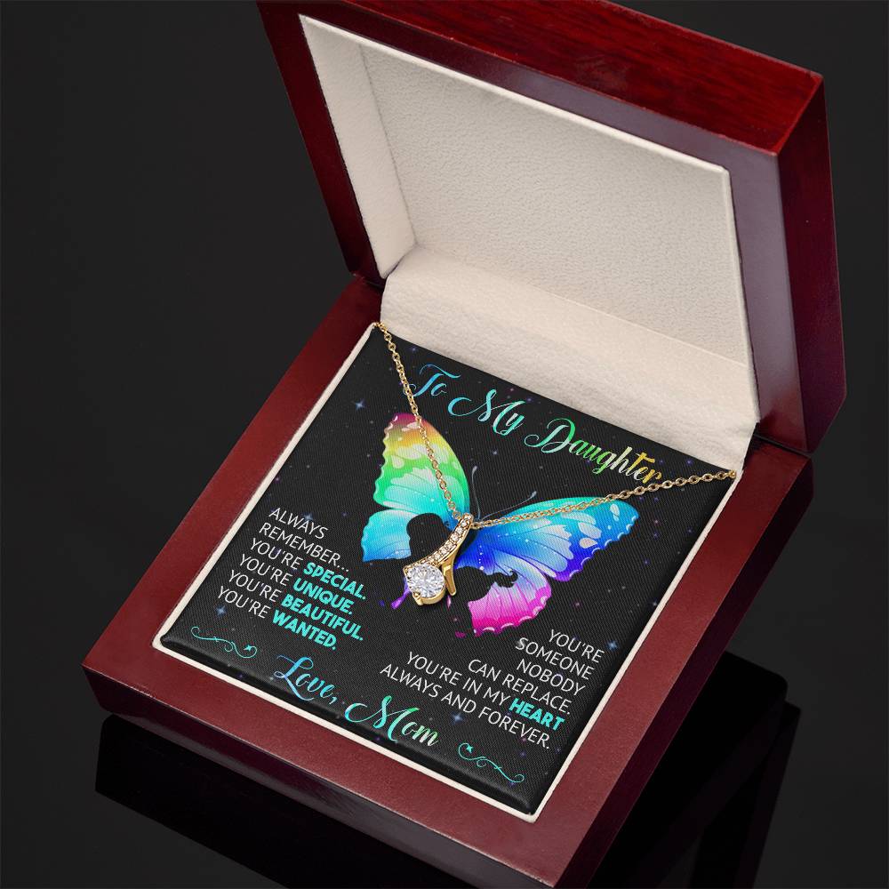 To My Daughter - Gift for Daughter - Alluring Beauty Necklace