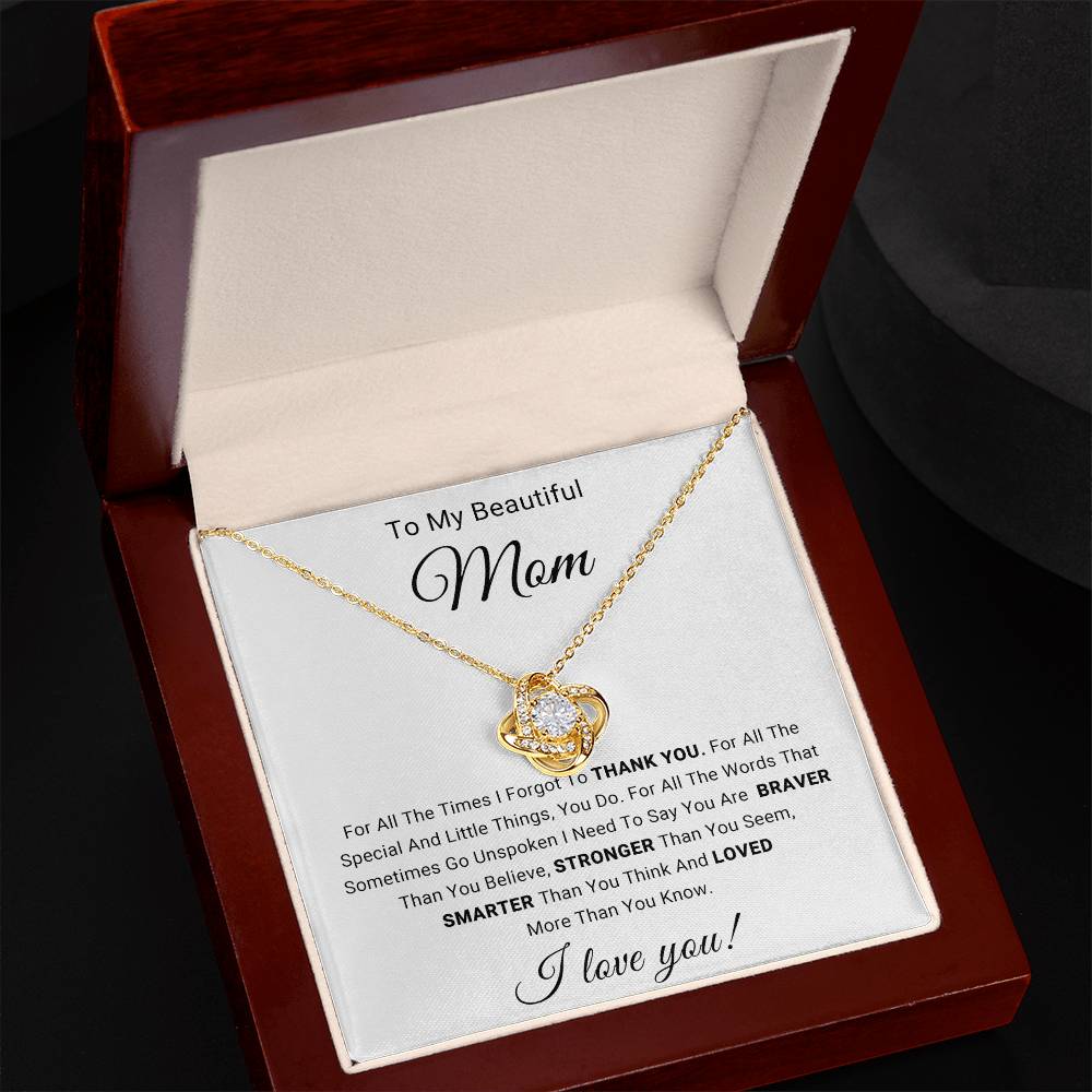 To My Mom - Love Knot Necklace
