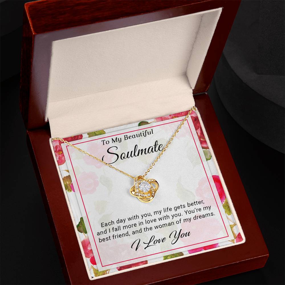 To My Soulmate - Love Knot Necklace