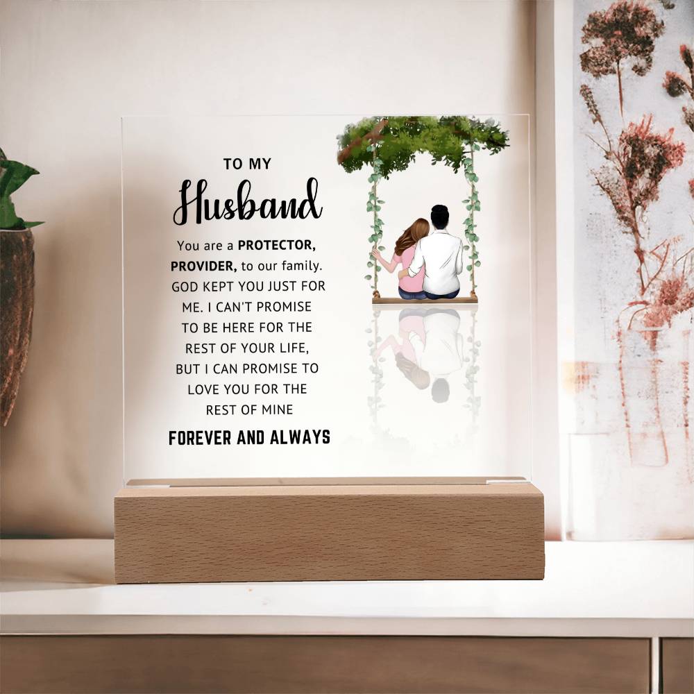 To My Husband - Acrylic Square Plaque