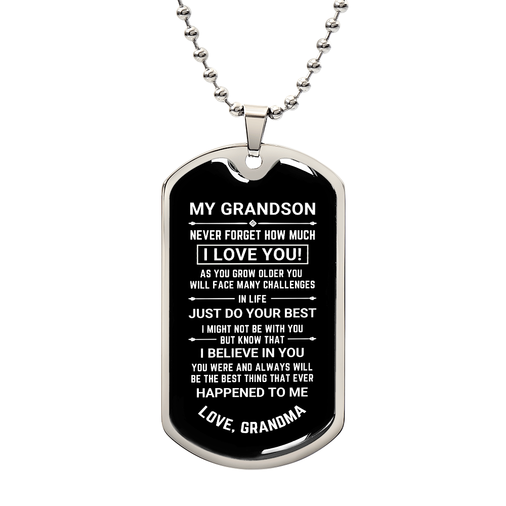 My Grandson - Dog Tag Necklace