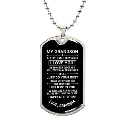 My Grandson - Dog Tag Necklace
