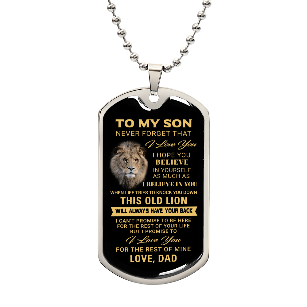 To My Son - Dog Tag Necklace