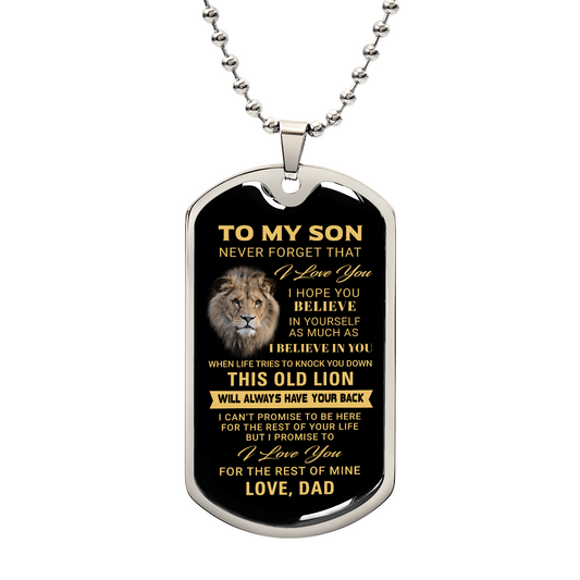 To My Son - Dog Tag Necklace
