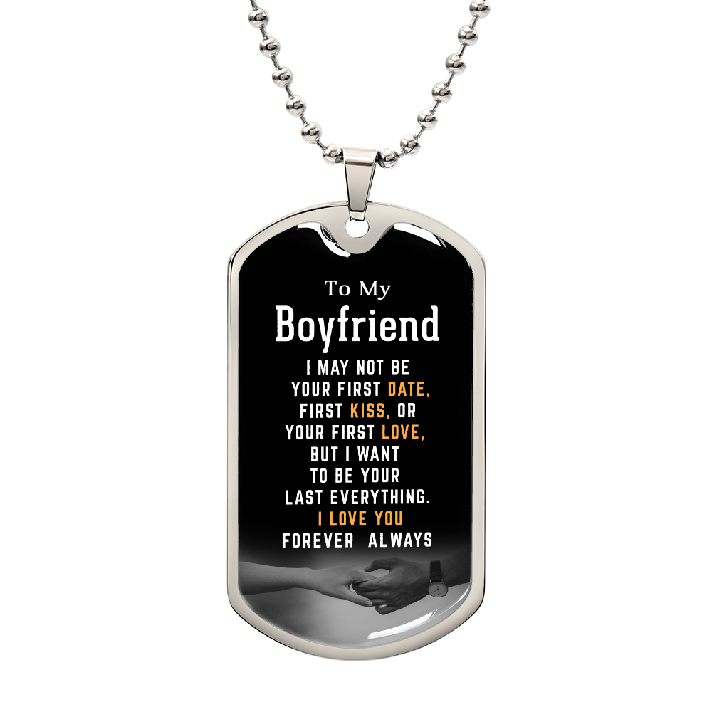 To My Boyfriend - Dog Tag Necklace