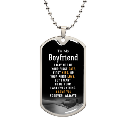 To My Boyfriend - Dog Tag Necklace