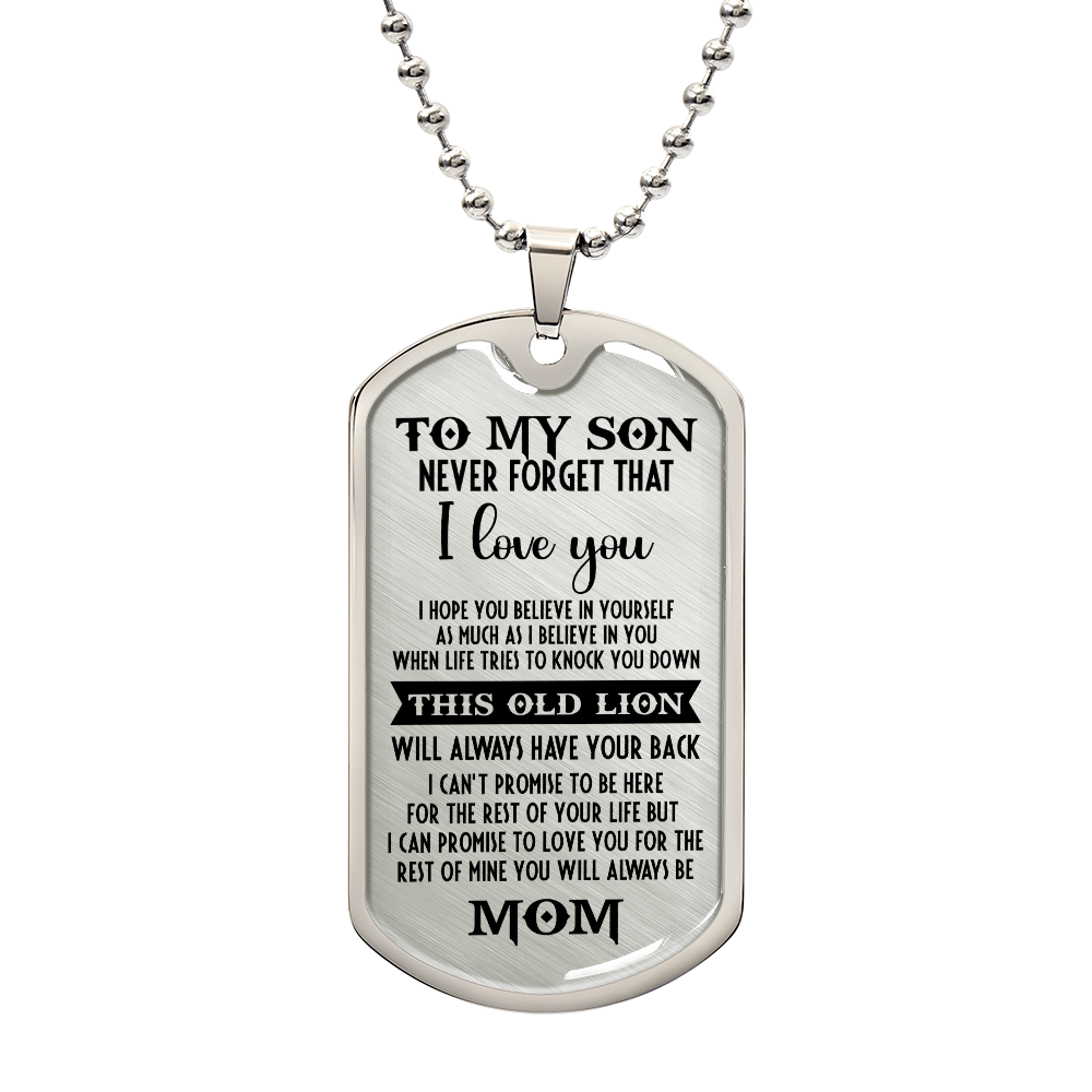 To My Son - Dog Tag Necklace
