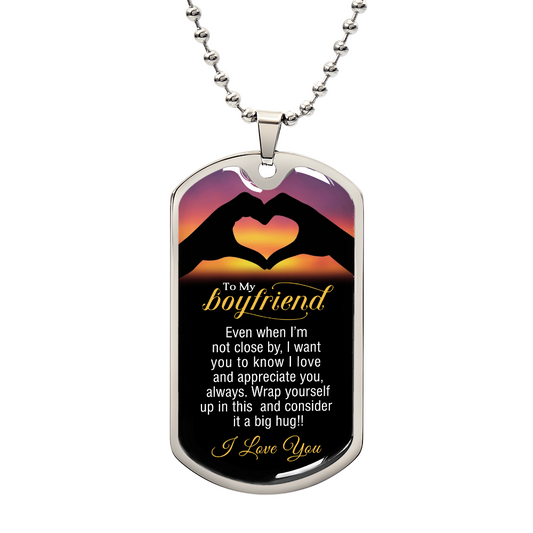 To My Boyfriend - Dog Tag Necklace