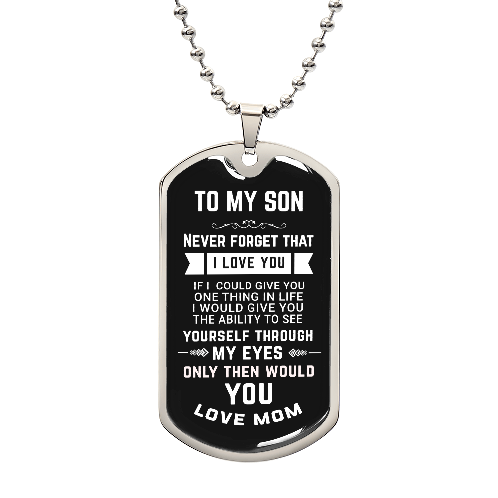 To My Son - Dog Tag Necklace