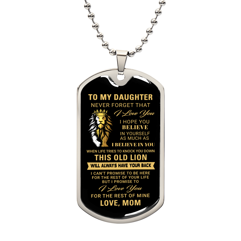 To My Daughter - Dog Tag Necklace