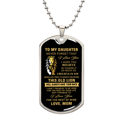 To My Daughter - Dog Tag Necklace