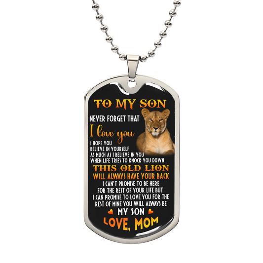 To My Son - Dog Tag Necklace
