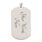 To My Husband - Dog Tag Necklace