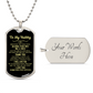 To My Hubby - Gift for Husband - Dog Tag Necklace