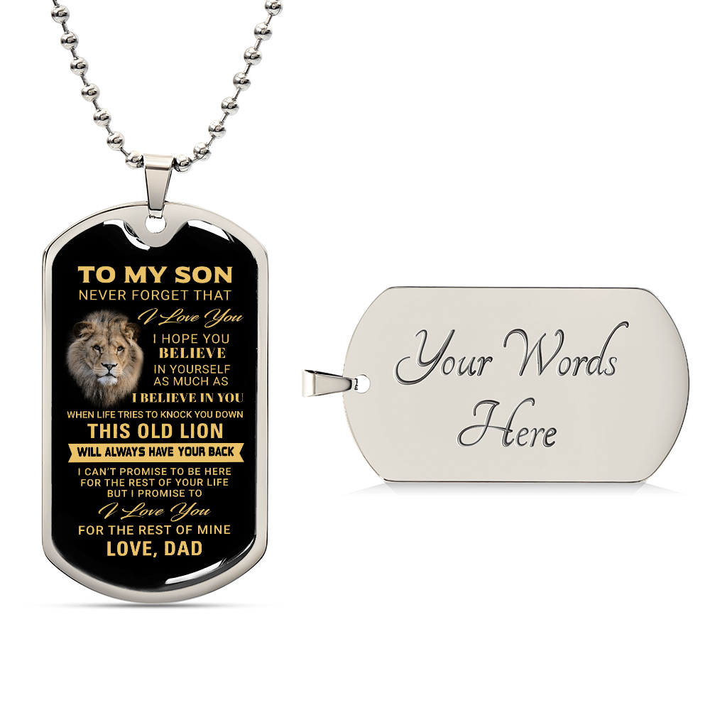 To My Son - Dog Tag Necklace