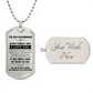 To My Husband - Dog Tag Necklace