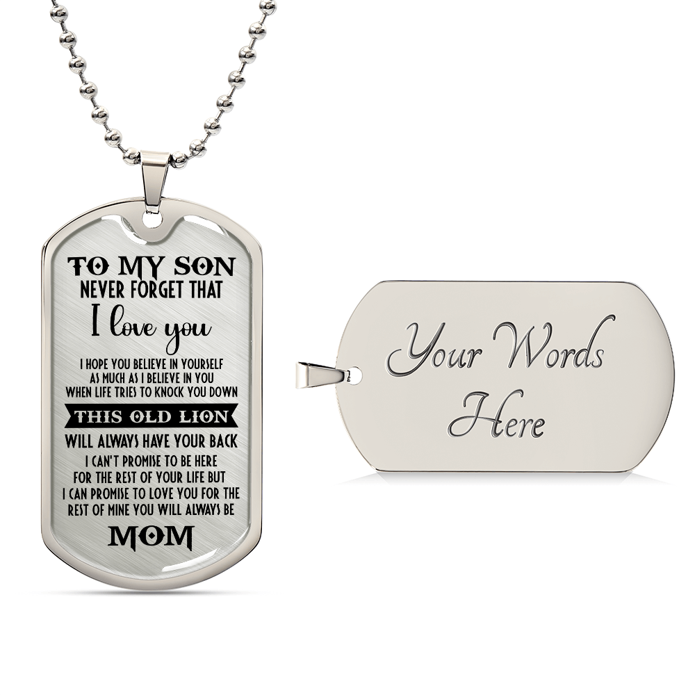 To My Son - Dog Tag Necklace