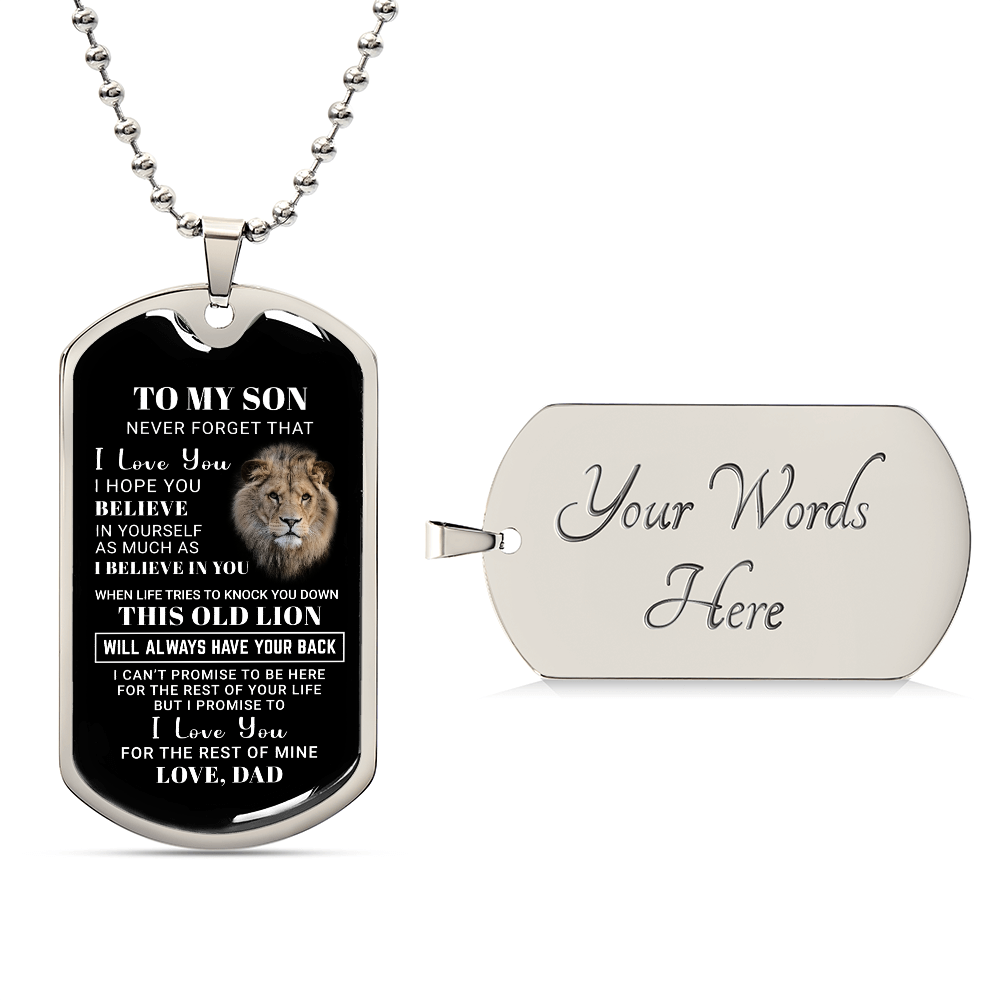 To My Son - Dog Tag Necklace