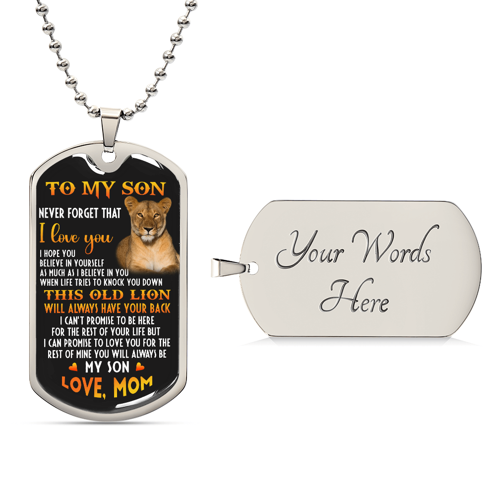 To My Son - Dog Tag Necklace