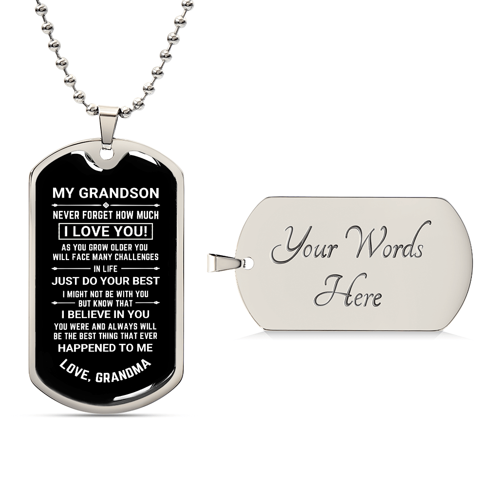 My Grandson - Dog Tag Necklace