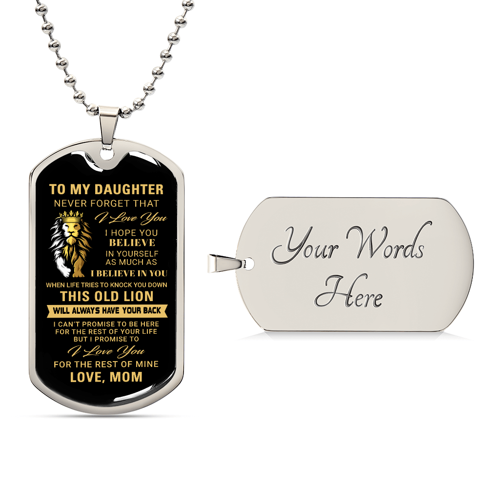 To My Daughter - Dog Tag Necklace