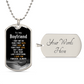 To My Boyfriend - Dog Tag Necklace