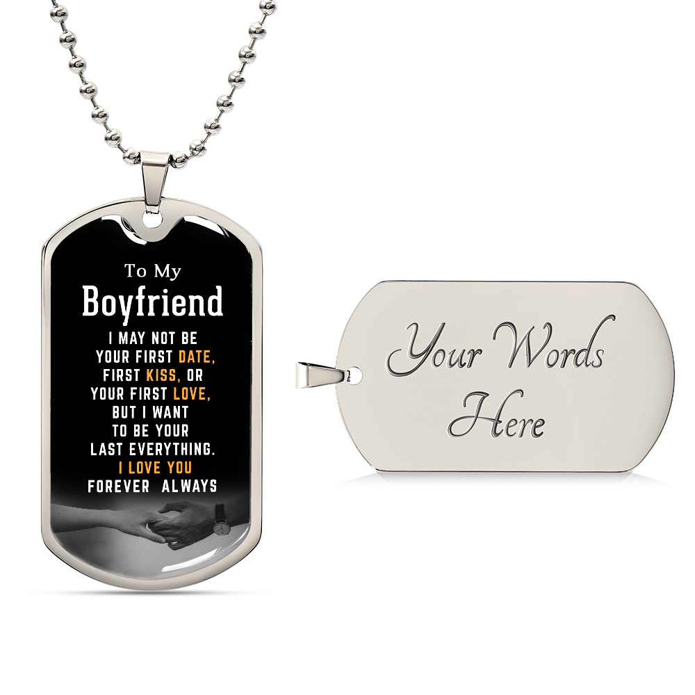 To My Boyfriend - Dog Tag Necklace