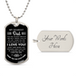 My Dearest Dad - Dog Tag Necklace