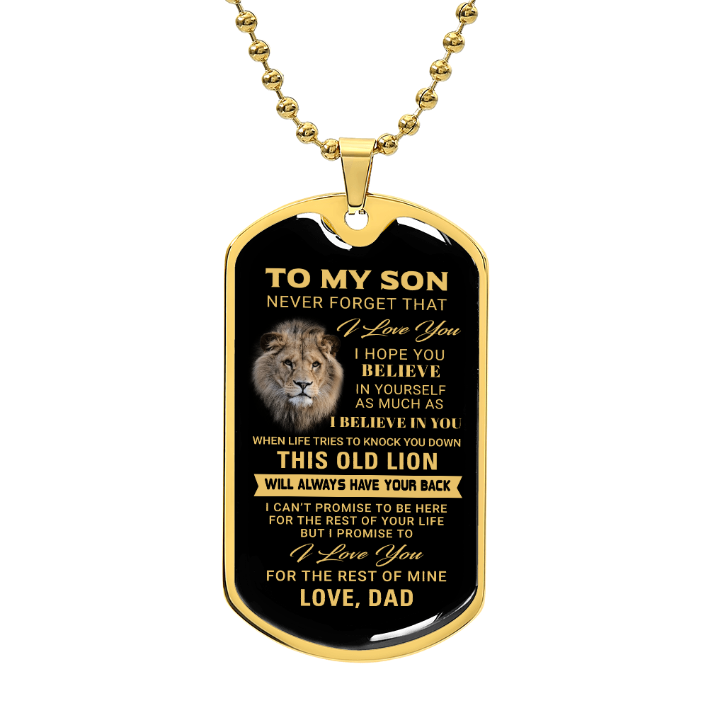 To My Son - Dog Tag Necklace