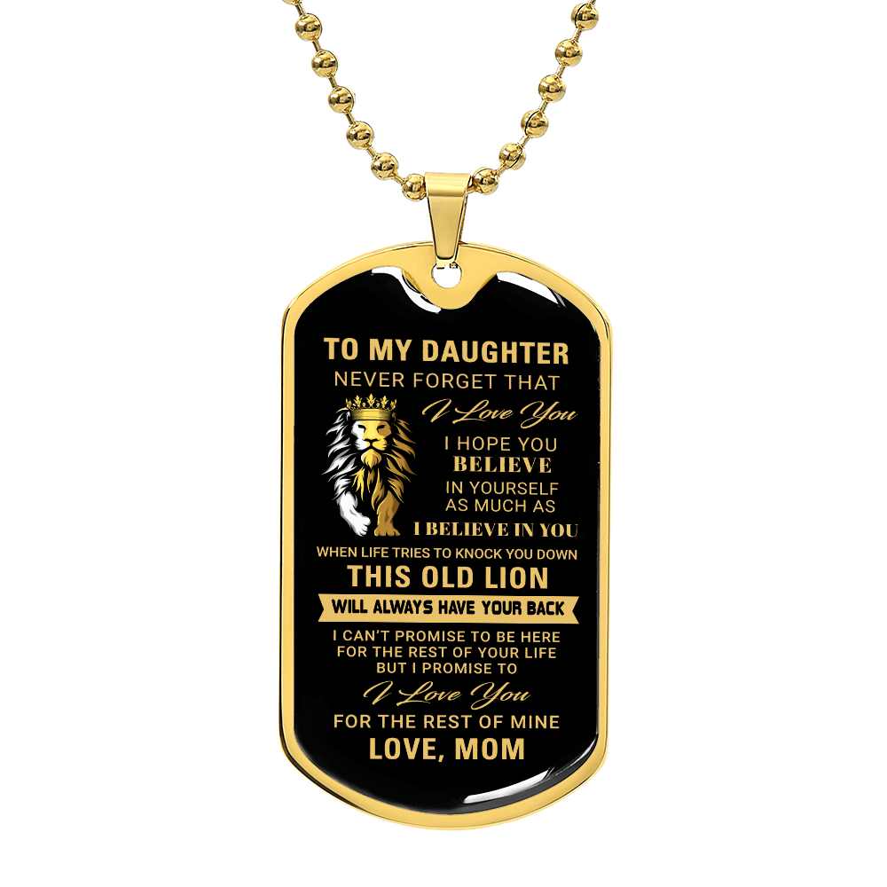 To My Daughter - Dog Tag Necklace