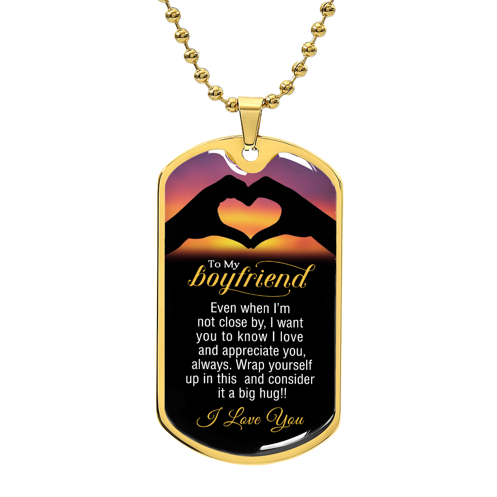 To My Boyfriend - Dog Tag Necklace