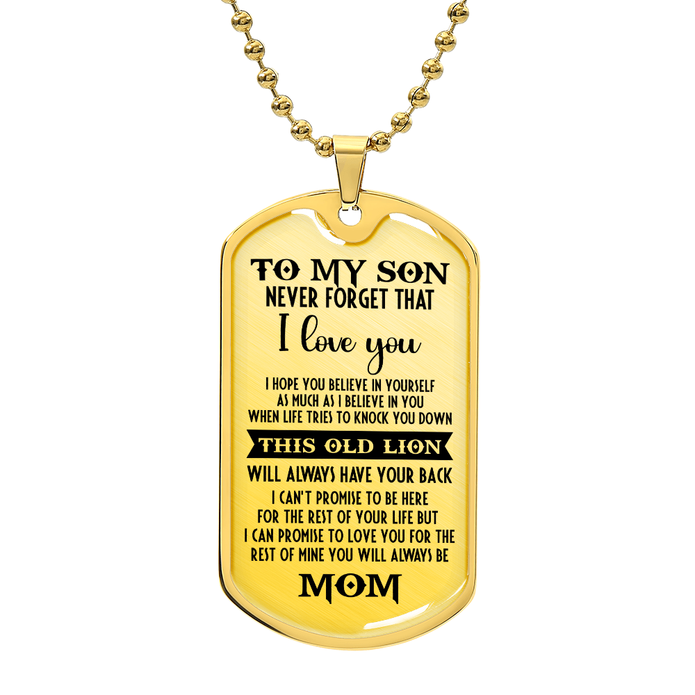 To My Son - Dog Tag Necklace