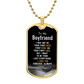 To My Boyfriend - Dog Tag Necklace