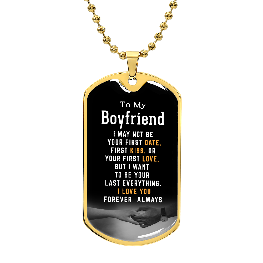 To My Boyfriend - Dog Tag Necklace