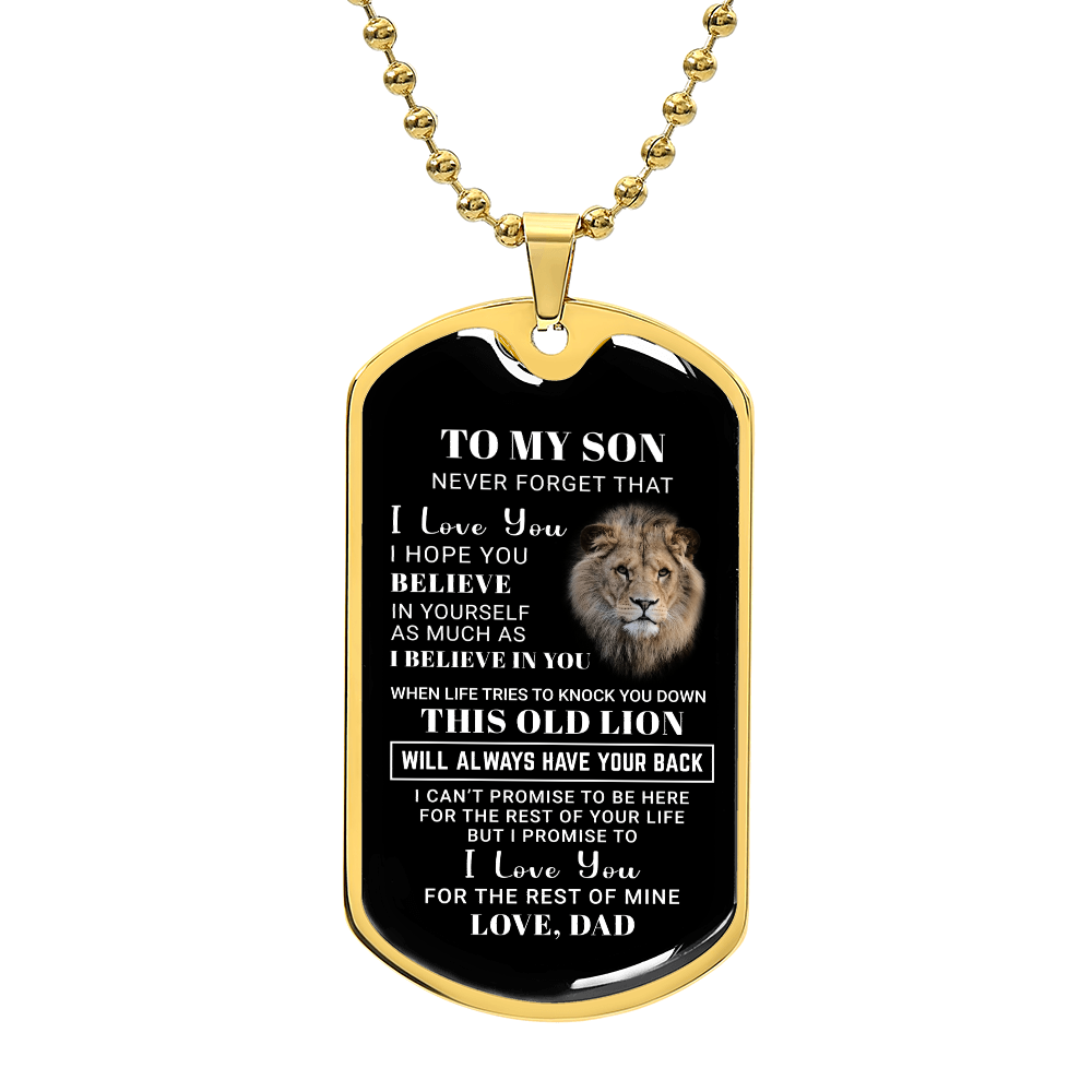 To My Son - Dog Tag Necklace