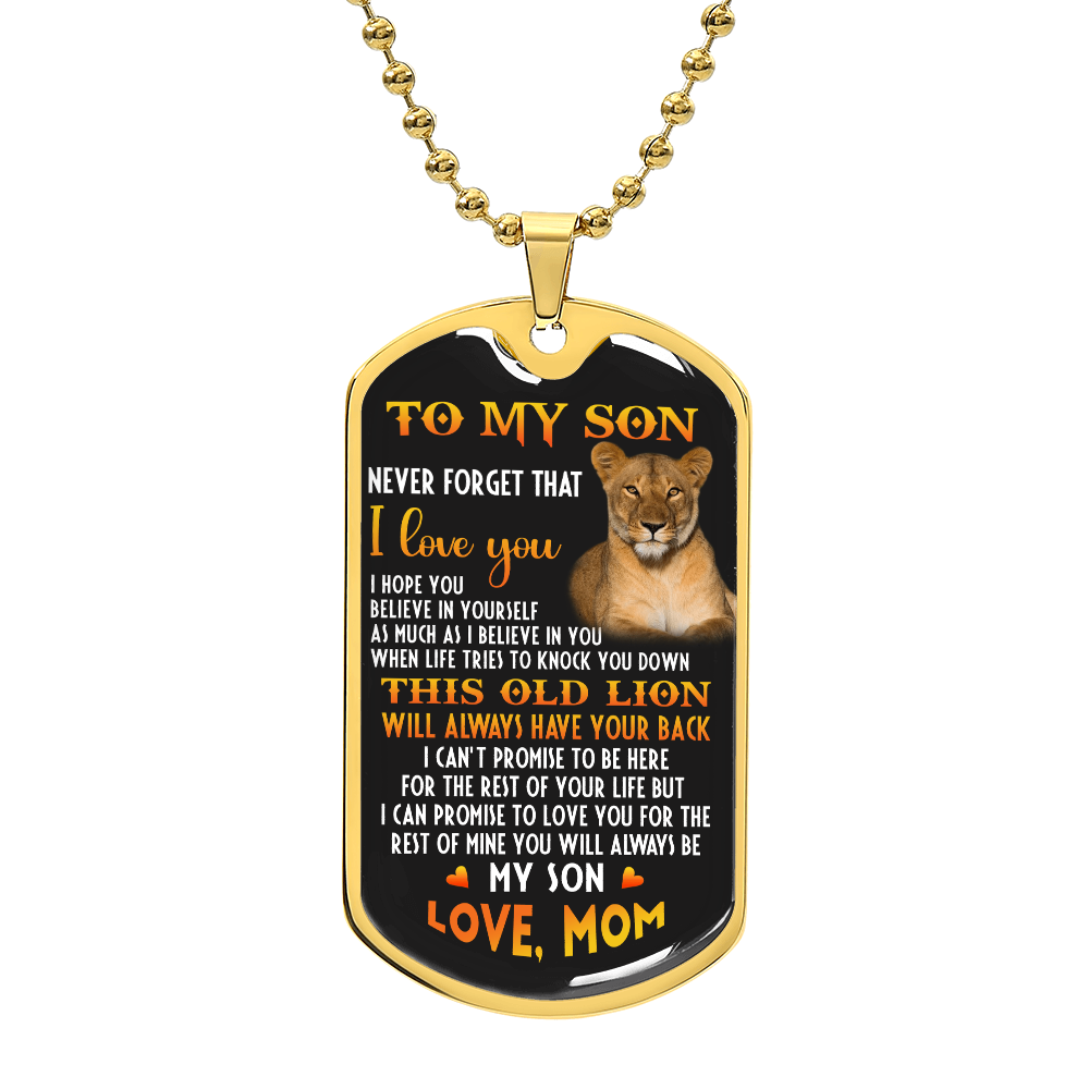 To My Son - Dog Tag Necklace