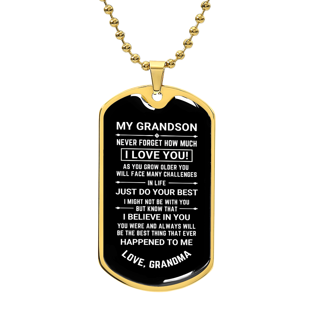 My Grandson - Dog Tag Necklace