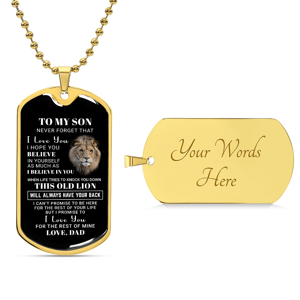 To My Son - Dog Tag Necklace