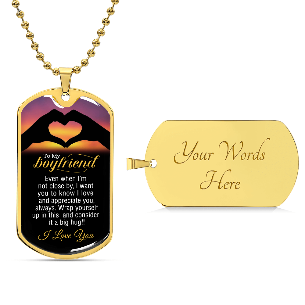 To My Boyfriend - Dog Tag Necklace