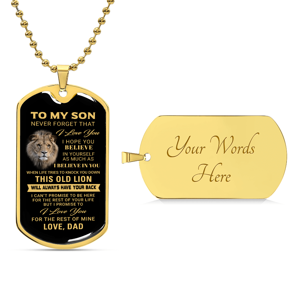 To My Son - Dog Tag Necklace