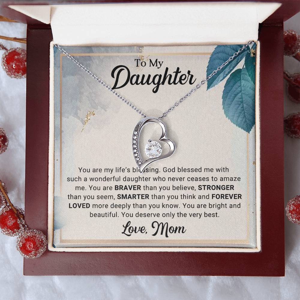 To My Daughter - Gift from Mom - Forever Love Necklace