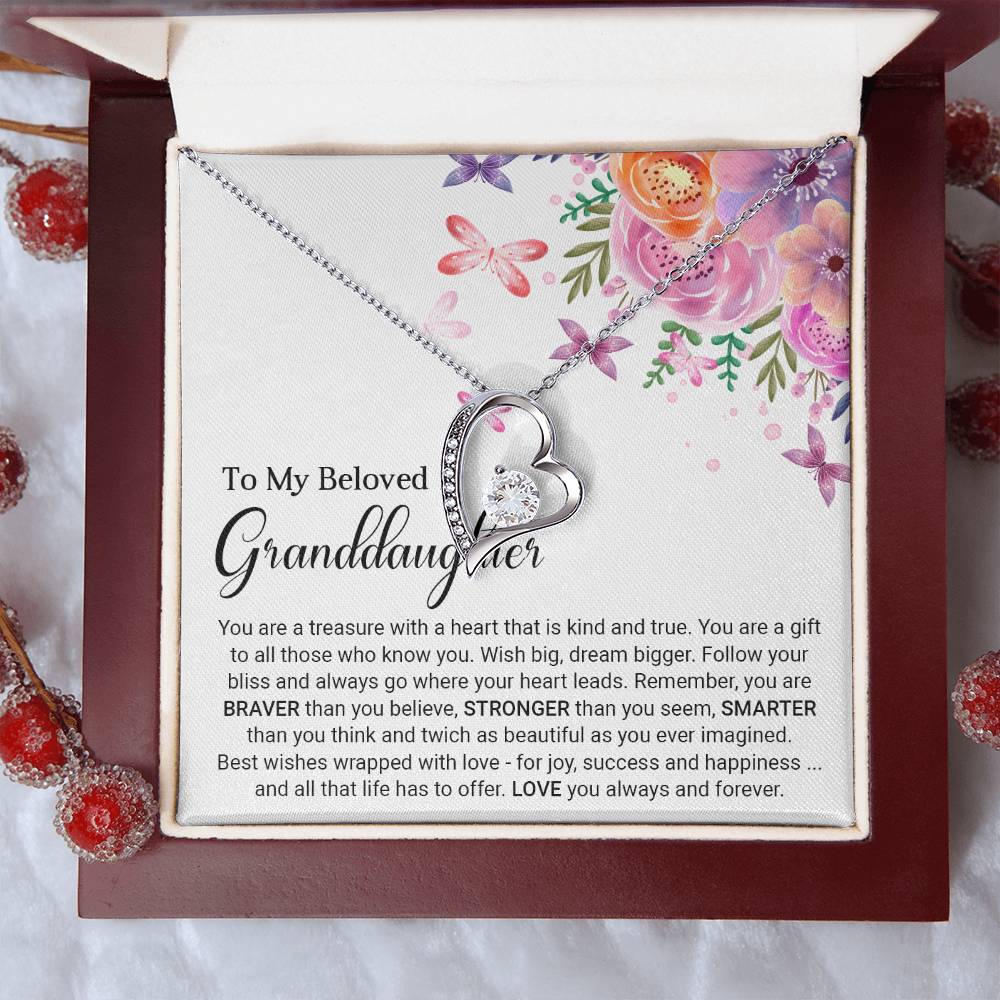 To My Granddaughter - Forever Love Necklace
