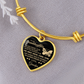 To my Granddaughter -  Luxury Heart Bangle