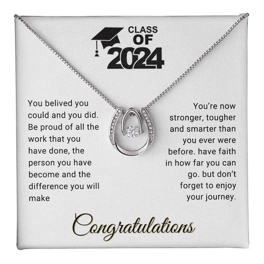 Perfect Graduation Gift - Congratulations - Lucky In Love Necklace
