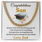 Perfect Graduation Gift - Congratulations - Cuban Link Chain