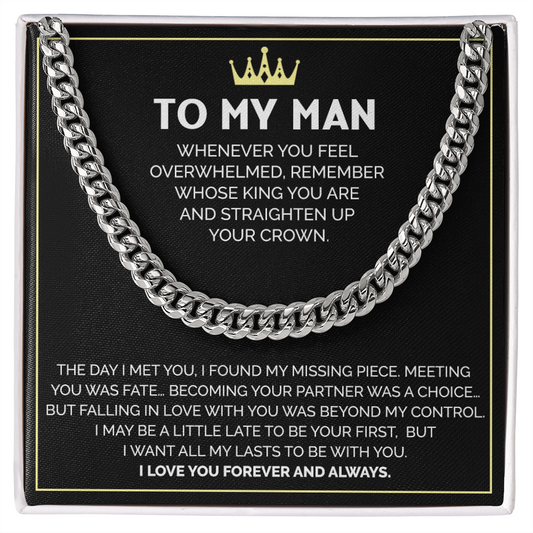 To My Man - Gift for Man - Cuban Link Chain