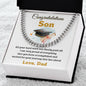 Perfect Graduation Gift - Congratulations - Cuban Link Chain